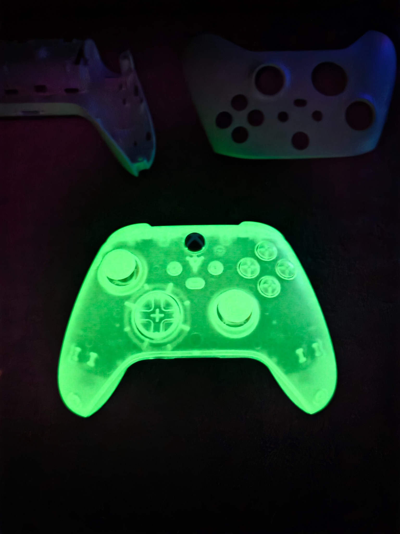 Glow-in-the-dark custom Xbox controller for sale
